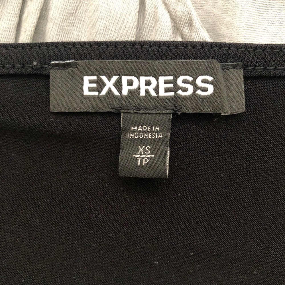 Express | Front Button Romper With Tie Waist Blac… - image 4